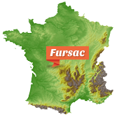 carte de France avec situation de la commune de Fursac